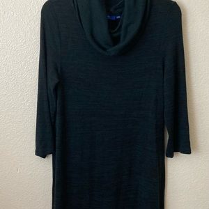 Green and black dress with scarf size S.